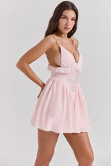 Ballerina Pink Baby Doll Mini Dress
