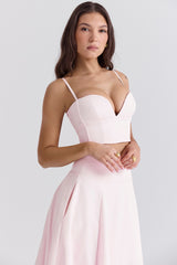 Ballerina Pink Cropped Bralette Top