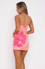 The Hills Sequin Mini Dress Tangerine Blossom