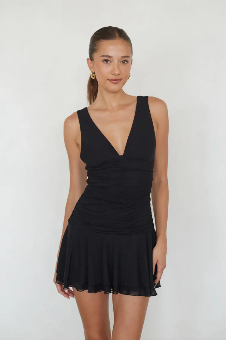 Quinley Drop Waist Mini Dress