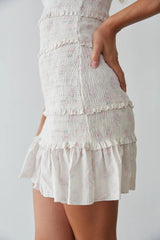 Everleigh Floral Smocked Tie Strap Mini Dress
