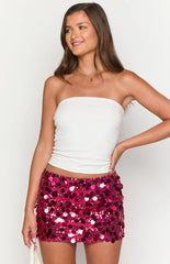 Emiko Pink Sequin Mini Skirt