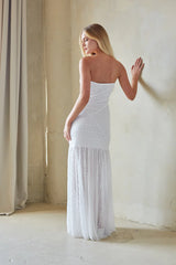 Ariana Strapless Lace Maxi Dress