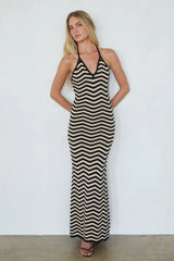 Dua Striped Knit Maxi Dress
