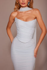 Bluebell Strapless Corset With Neck Scarf