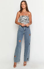 Lover Girl Mid Wash Denim Mid Rise Jeans