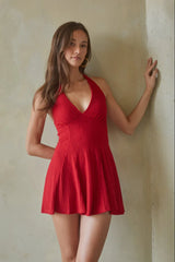 Colleen Halter Knit Mini Dress