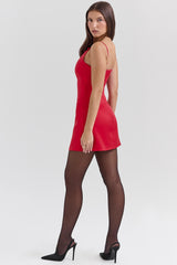 Scarlet Square Neck A-Line Mini Dress
