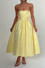 Saoirse Midi Dress - Lemon