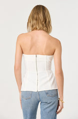 Clemira Pleated Strapless Top