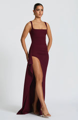 Katana Maxi Dress - Cherry Lacquer