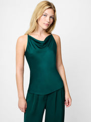 Ennis Satin Cowl Neck Top