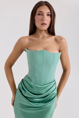 Jade Strapless Corset Maxi Dress