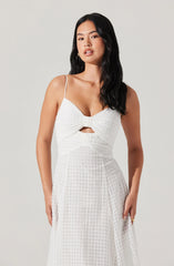 Celina Checkered Midi Dress