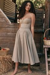 Taupe Corset Sundress