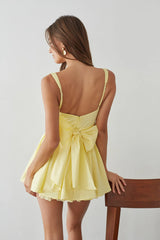 Belle Lace Trim Corset Fit and Flare Mini Dress