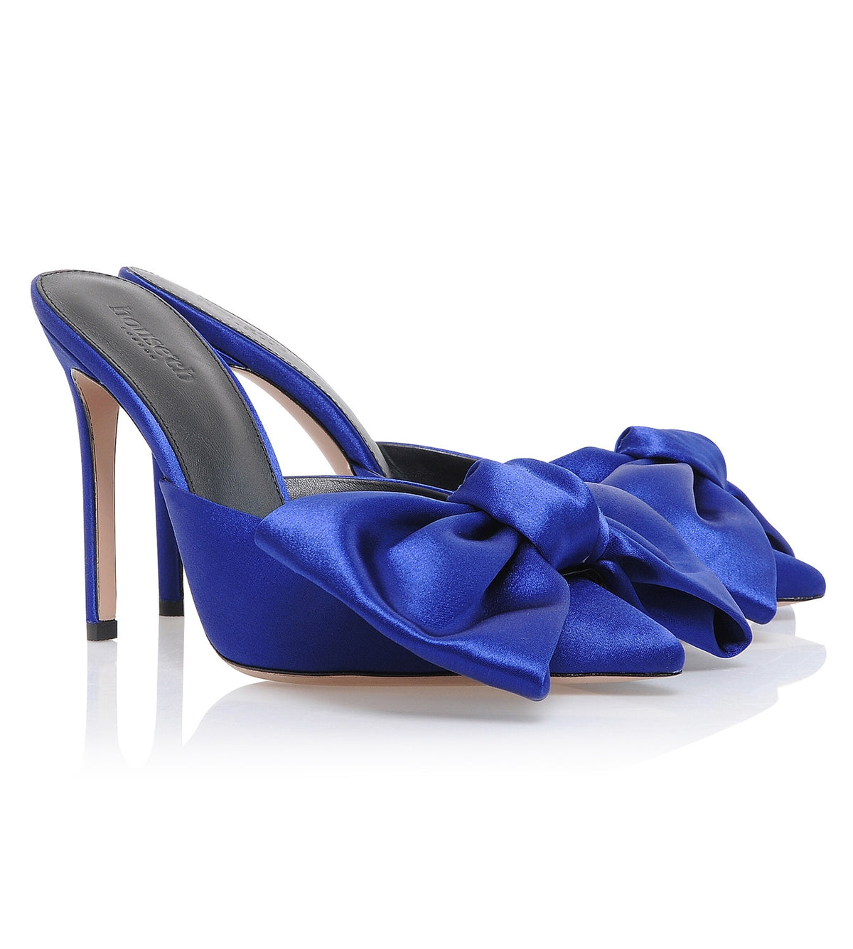 Cobalt Blue Oversized Bow Mules