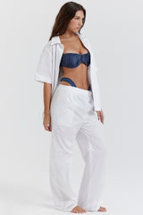 White Relaxed Fit Trousers