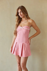 Loren Bow Fit and Flare Mini Dress