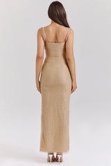 Seapearl Embellished Maxi Dress