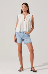 Lavanna Pleated Tie-Front Top