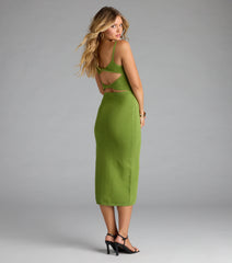 Sultry Mood Cutout Bodycon Midi Dress