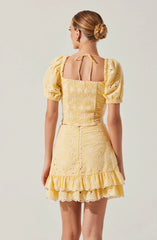 Evelin Eyelet Twist Front Top