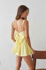 Belle Lace Trim Corset Fit and Flare Mini Dress