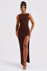 Kassandra Maxi Dress - Chocolate