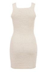 Cream Chenille Knit Mini Dress