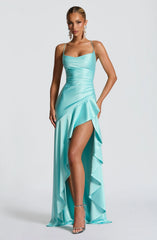 Samira Maxi Dress - Aqua