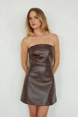Lara Faux Leather Mini Dress