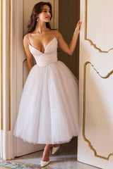 French Dove Tulle Midi Dress