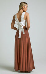 Break A Leg Maxi Skirt - Wrap Tie Skirt in Espresso