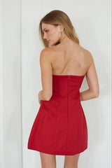 Sarah Bow and Pleat Mini Dress