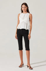 Isela Sleeveless Crossover Top