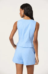 Bow Front V-Neck Top