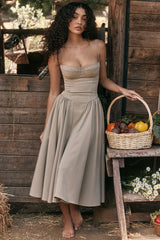Taupe Corset Sundress