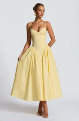 Emerson Midi Dress - Lemon