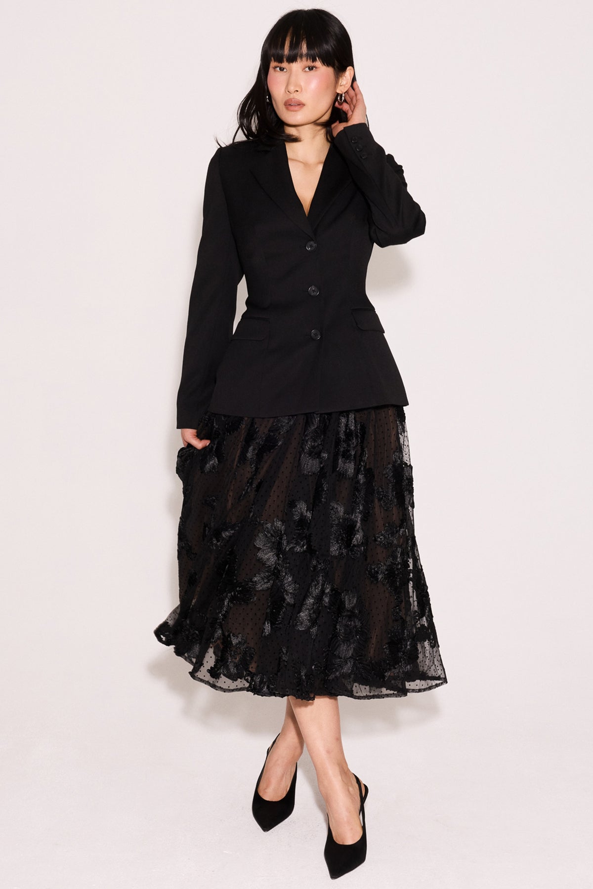 Black Tailored Hourglass Jacket