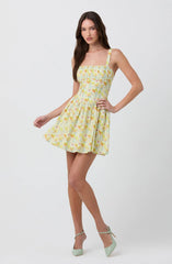 Floral Milkmaid Mini Dress