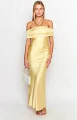 Seraphina Yellow Off The Shoulder Maxi Dress