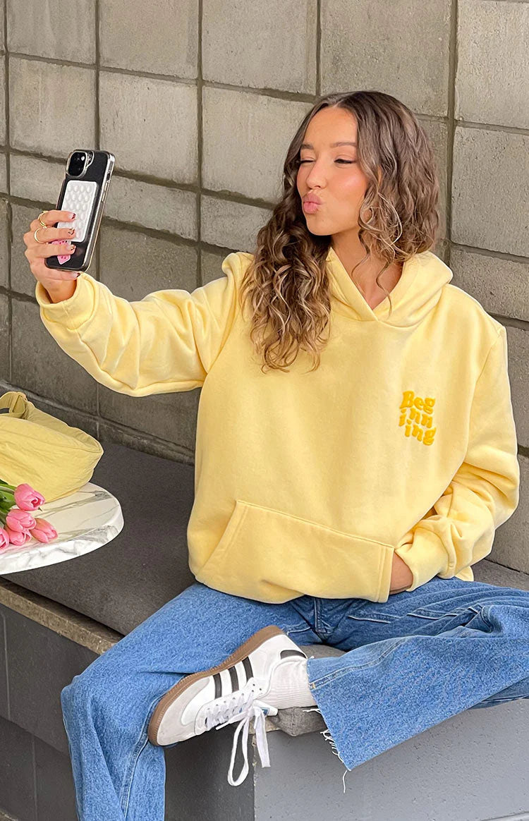 AmbreCloset Yellow Snuggle Bubble Hoodie