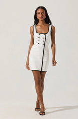 Contrast Trim Knit Mini Dress